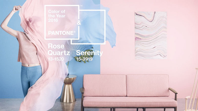 I colori pantone 2016: rosa quarzo e “serenity”